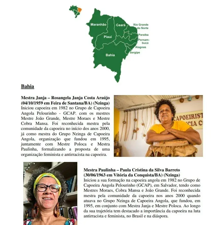 Quem são e onde estão hoje as Mestras de Capoeira Angola? | Portal Capoeira Quem são e onde estão hoje as Mestras de Capoeira Angola?